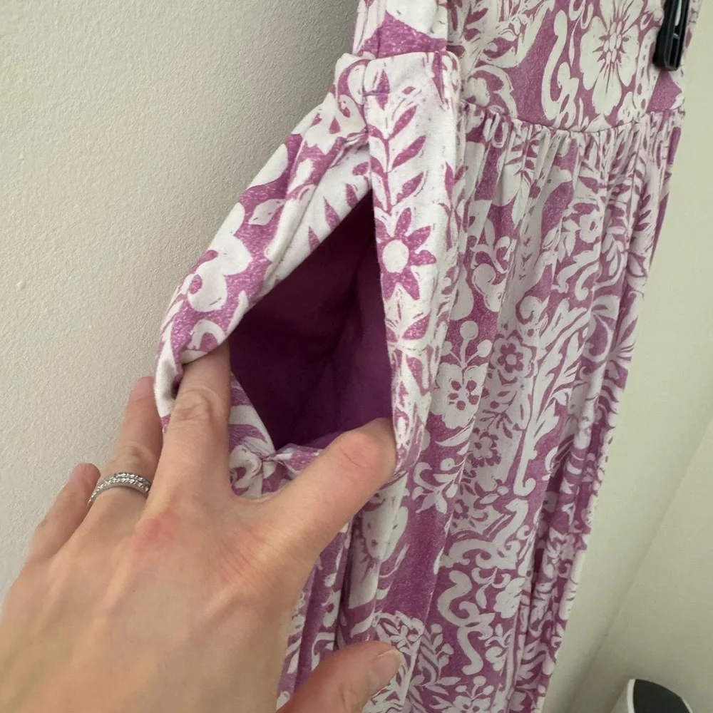 Abercrombie & Fitch Pink and White Floral Maxi Skirt